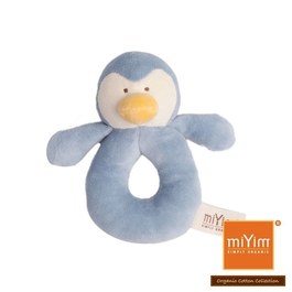 miYim有機棉手搖鈴 噗噗企鵝