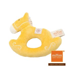miYim有機棉手搖鈴 小馬(黃色)