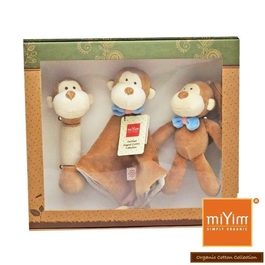 miYim有機棉安撫玩具禮盒組 布布小猴
