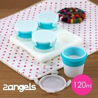 2angels 矽膠副食品零食儲存杯120ml (附杯架)