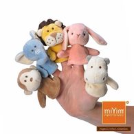 miYim有機棉動物手指玩偶 一組五隻 miYim有機棉動物手指玩偶 一組五隻