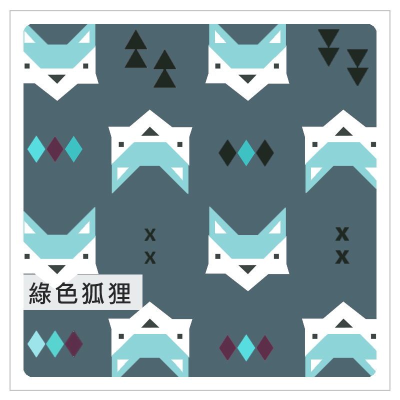 ZippyJamz有機棉寶寶拉鍊連身服 綠色狐狸