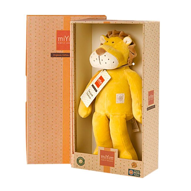 miYim有機棉安撫娃娃 里歐獅子32cm 外盒