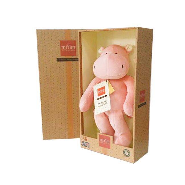 miYim有機棉安撫娃娃 喜寶河馬32cm 盒裝