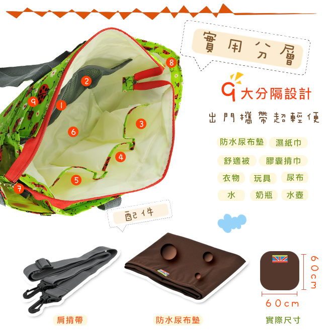 Hugger輕量時尚媽媽包 小瓢蟲