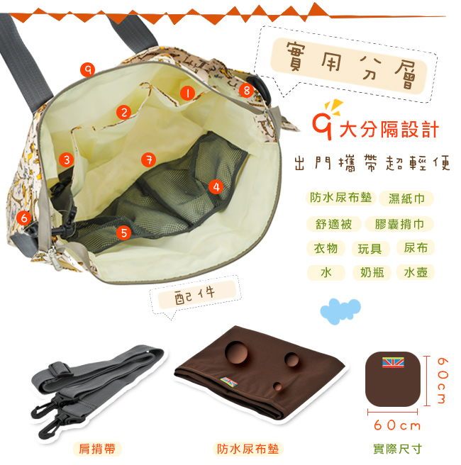 Hugger輕量時尚媽媽包 馬達加斯加